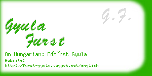 gyula furst business card